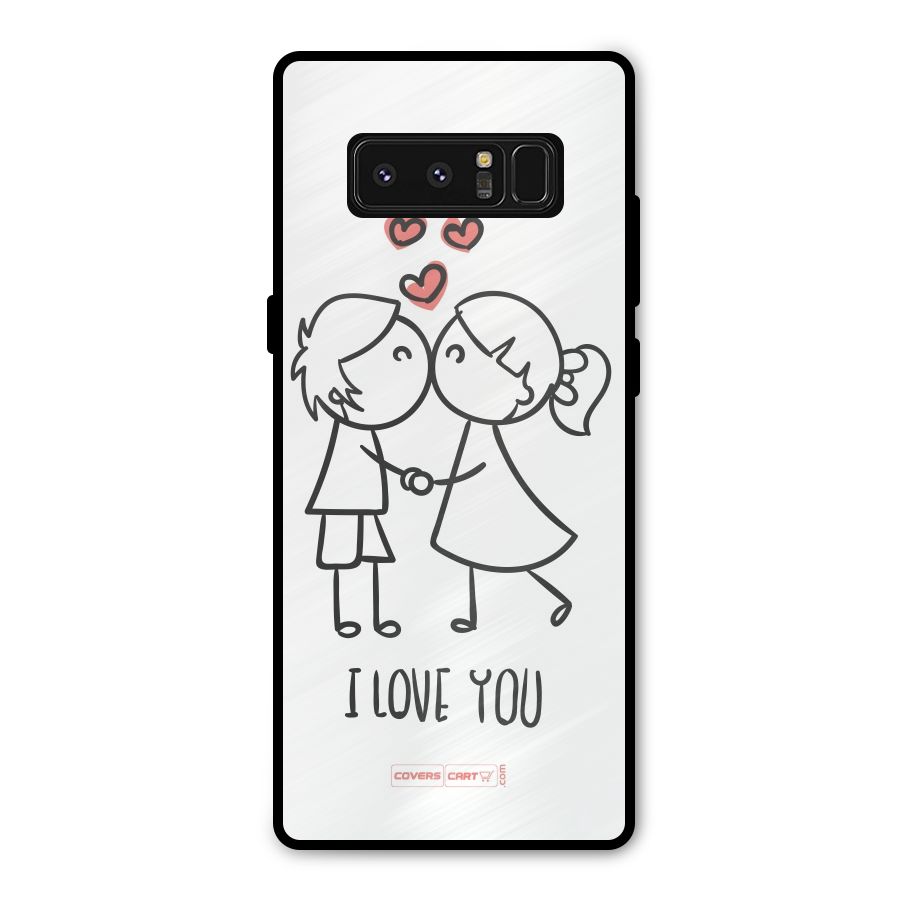I Love You Metal Back Case for Galaxy Note 8