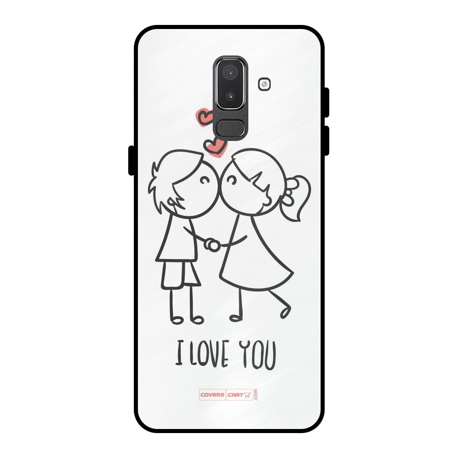 I Love You Metal Back Case for Galaxy On8 (2018)