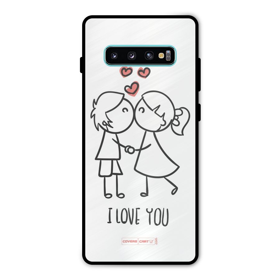 I Love You Metal Back Case for Galaxy S10 Plus
