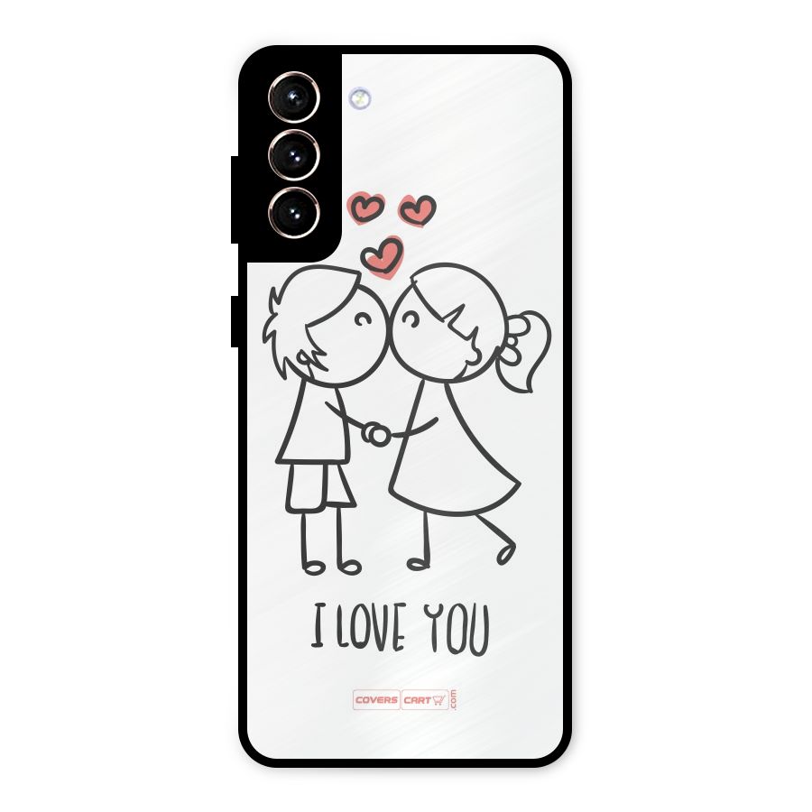 I Love You Metal Back Case for Galaxy S21 Plus
