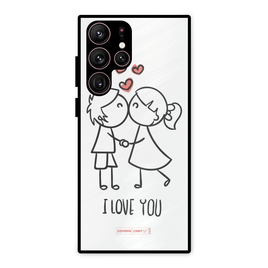 I Love You Metal Back Case for Galaxy S22 Ultra 5G