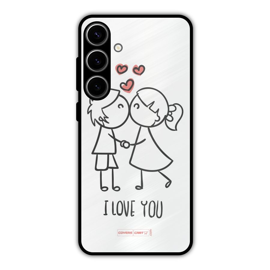 I Love You Metal Back Case for Galaxy S24 Plus