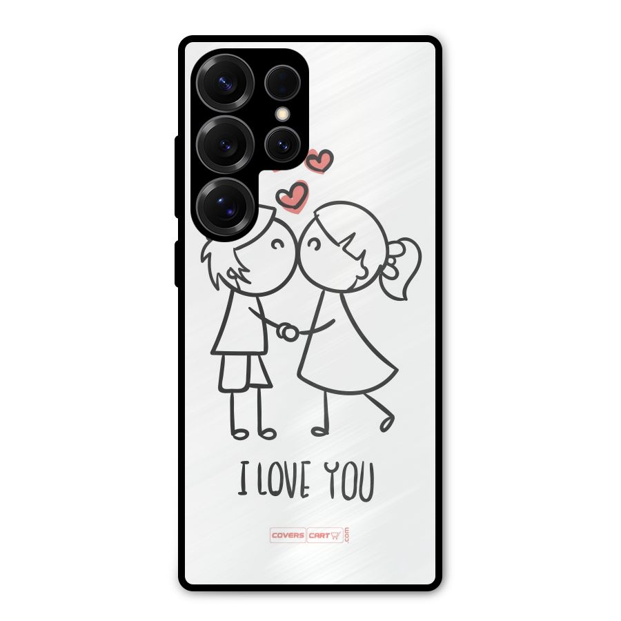 I Love You Metal Back Case for Galaxy S25 Ultra