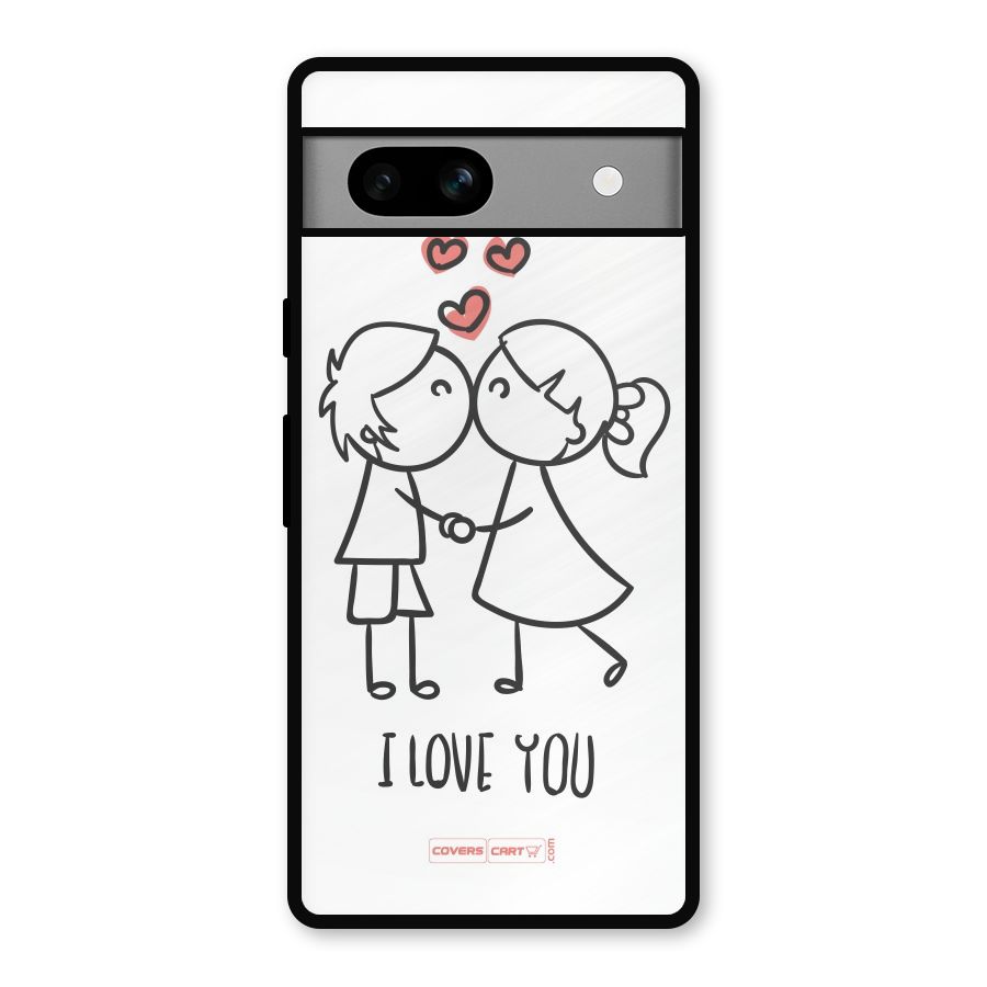 I Love You Metal Back Case for Google Pixel 7a