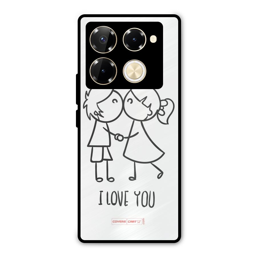 I Love You Metal Back Case for Infinix Note 40 Pro