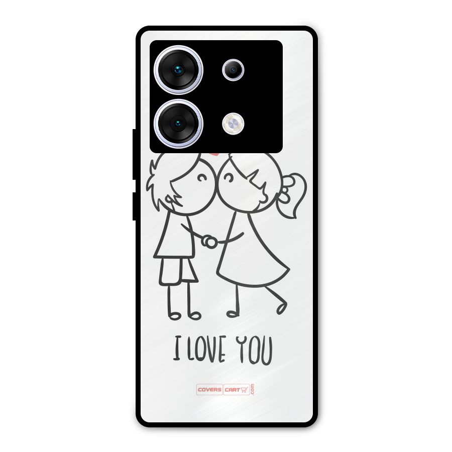 I Love You Metal Back Case for Infinix Zero 30 5G