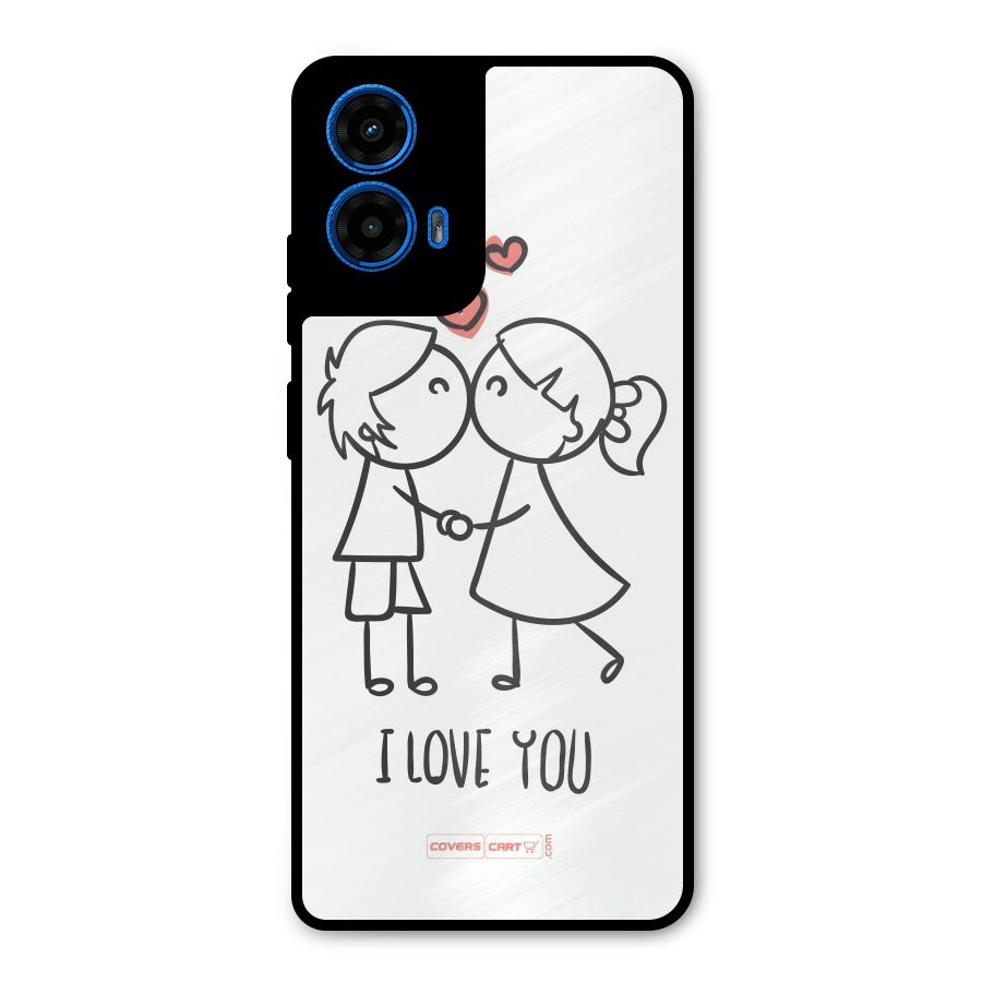 I Love You Metal Back Case for Moto G45