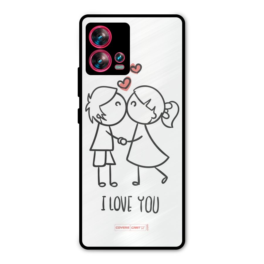 I Love You Metal Back Case for Motorola Edge 30 Fusion