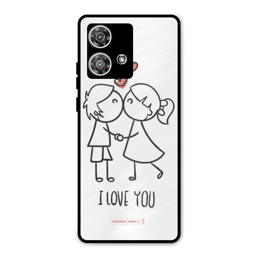I Love You Metal Back Case for Motorola Edge 40 Neo