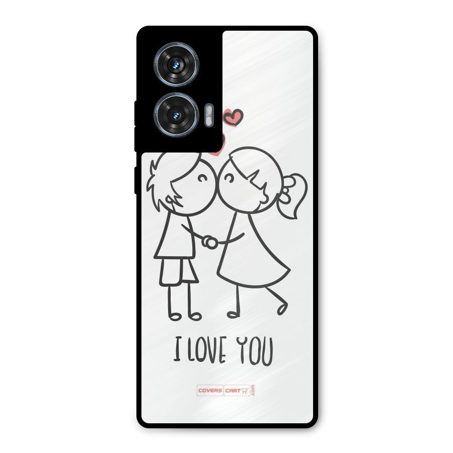 I Love You Metal Back Case for Motorola Edge 50 Fusion