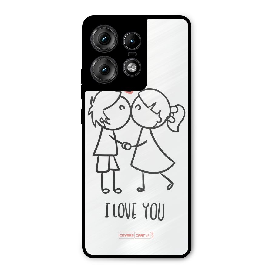 I Love You Metal Back Case for Motorola Edge 50 Pro