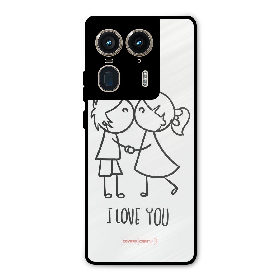 I Love You Metal Back Case for Motorola Edge 50 Ultra