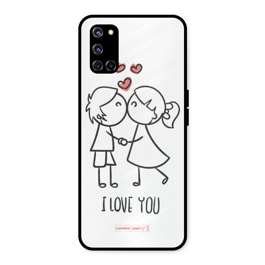 I Love You Metal Back Case for Oppo A52