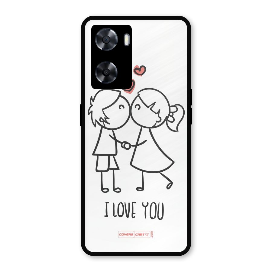 I Love You Metal Back Case for Oppo A77s