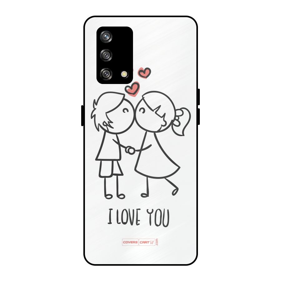I Love You Metal Back Case for Oppo F19