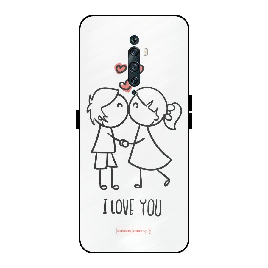 I Love You Metal Back Case for Oppo Reno2 F