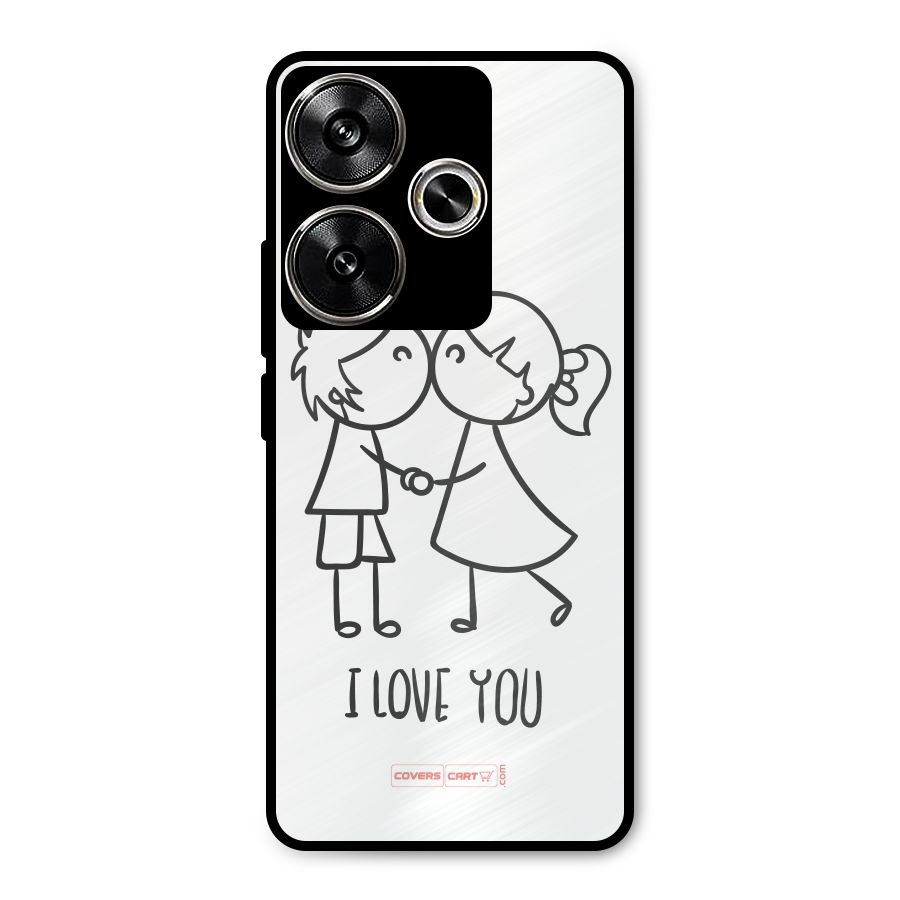 I Love You Metal Back Case for Poco F6