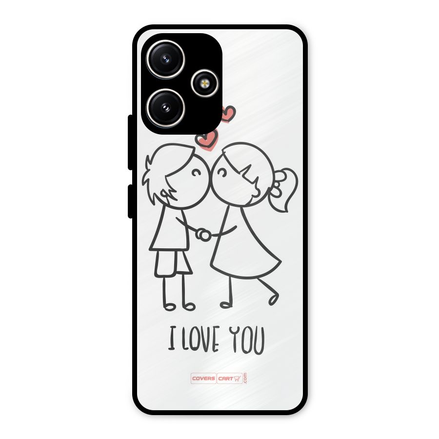 I Love You Metal Back Case for Poco M6 Pro