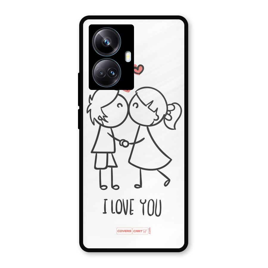 I Love You Metal Back Case for Realme 10 Pro Plus