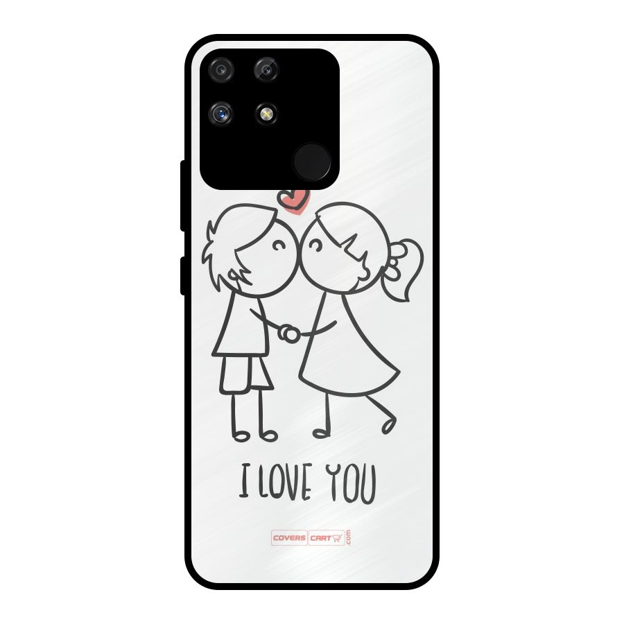 I Love You Metal Back Case for Realme Narzo 50A