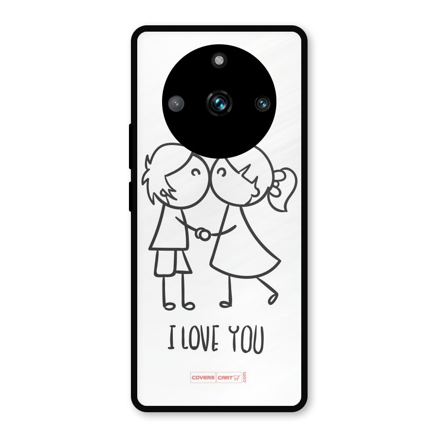 I Love You Metal Back Case for Realme Narzo 60 Pro