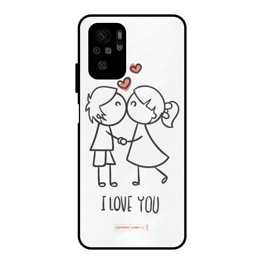 I Love You Metal Back Case for Redmi Note 10S