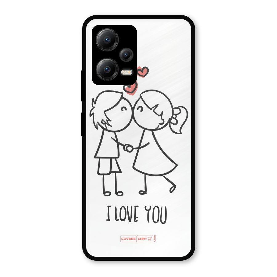 I Love You Metal Back Case for Redmi Note 12 5G
