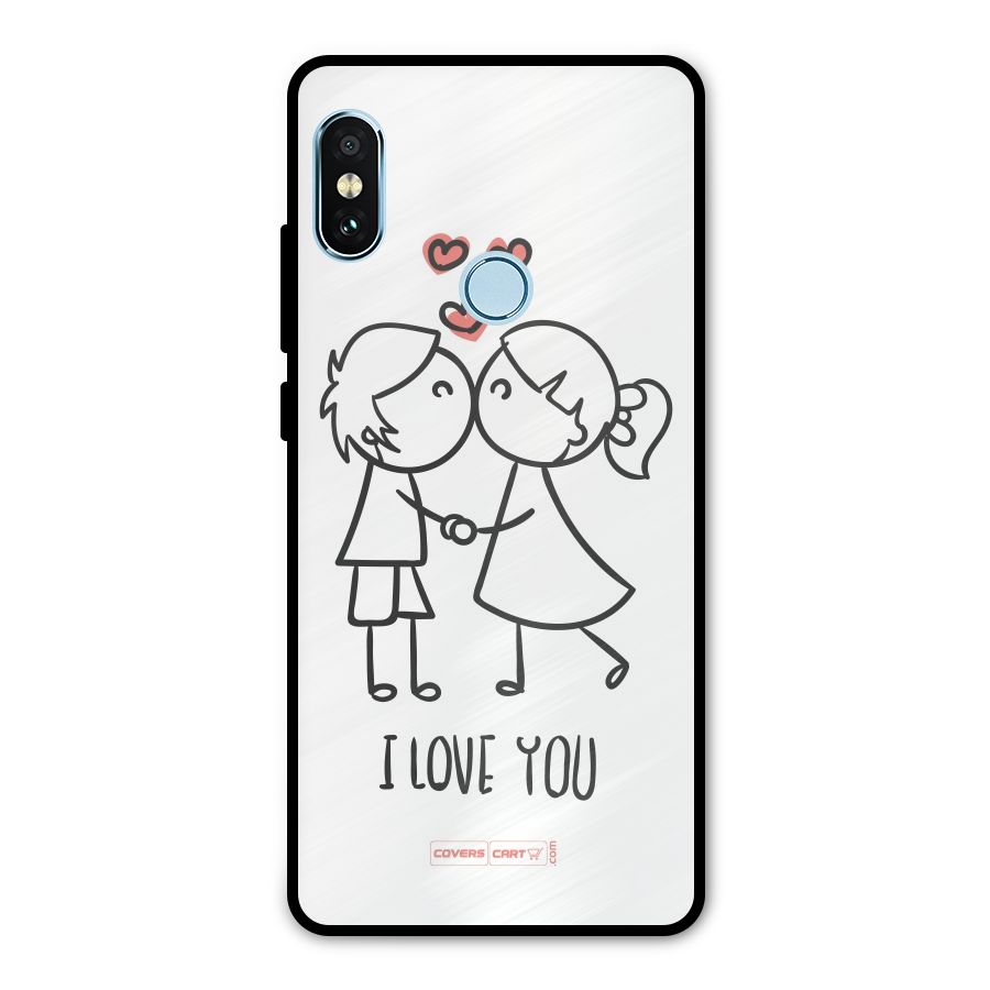 I Love You Metal Back Case for Redmi Note 5 Pro