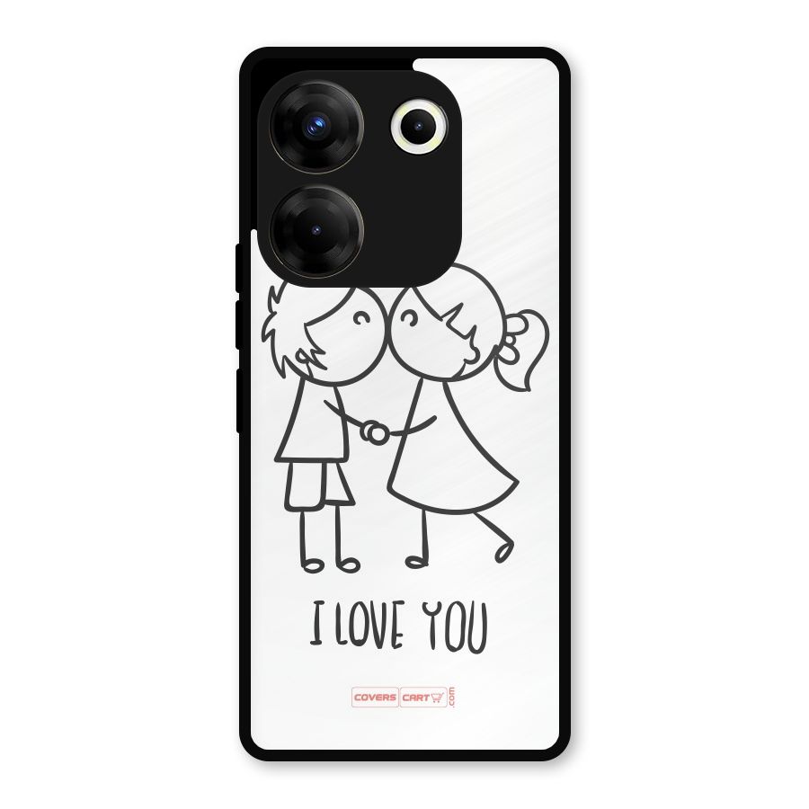I Love You Metal Back Case for Tecno Camon 20