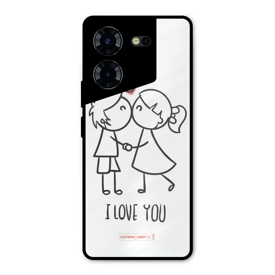 I Love You Metal Back Case for Tecno Pova 5 Pro 5G