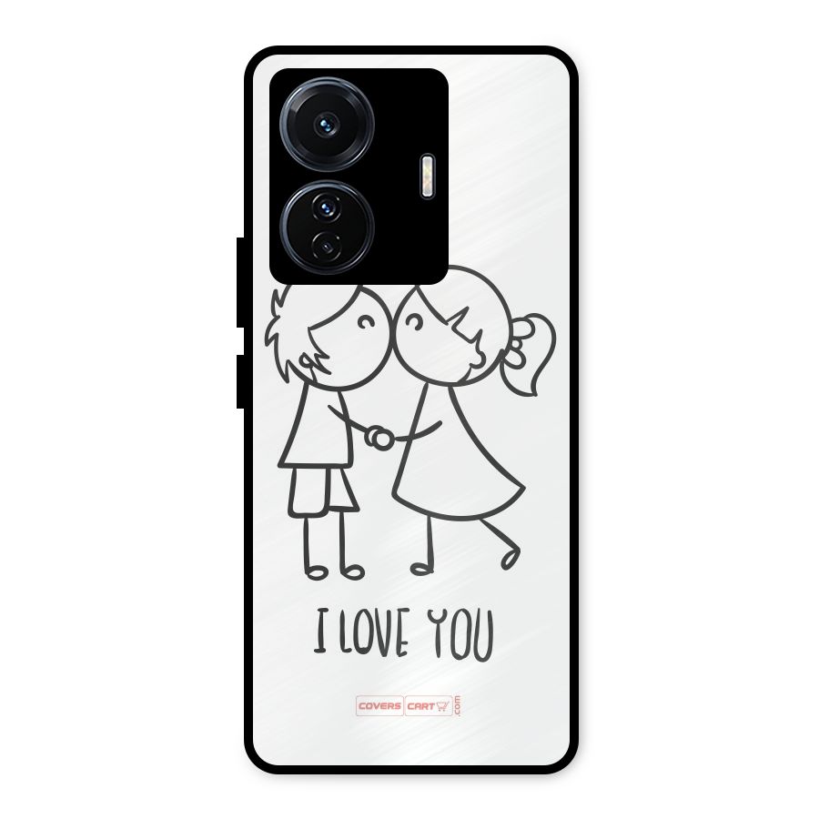 I Love You Metal Back Case for Vivo T1 Pro