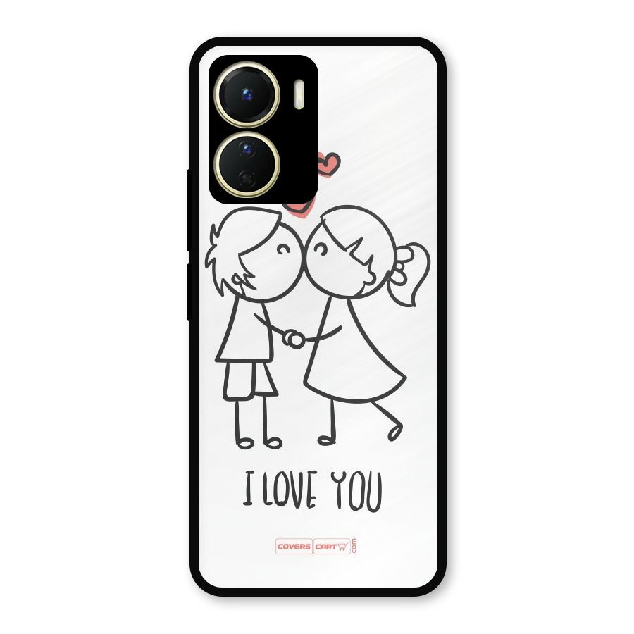 I Love You Metal Back Case for Vivo T2x