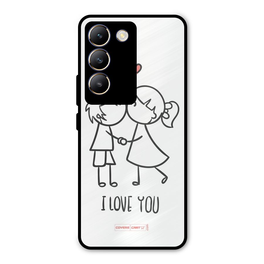I Love You Metal Back Case for Vivo T3 5G