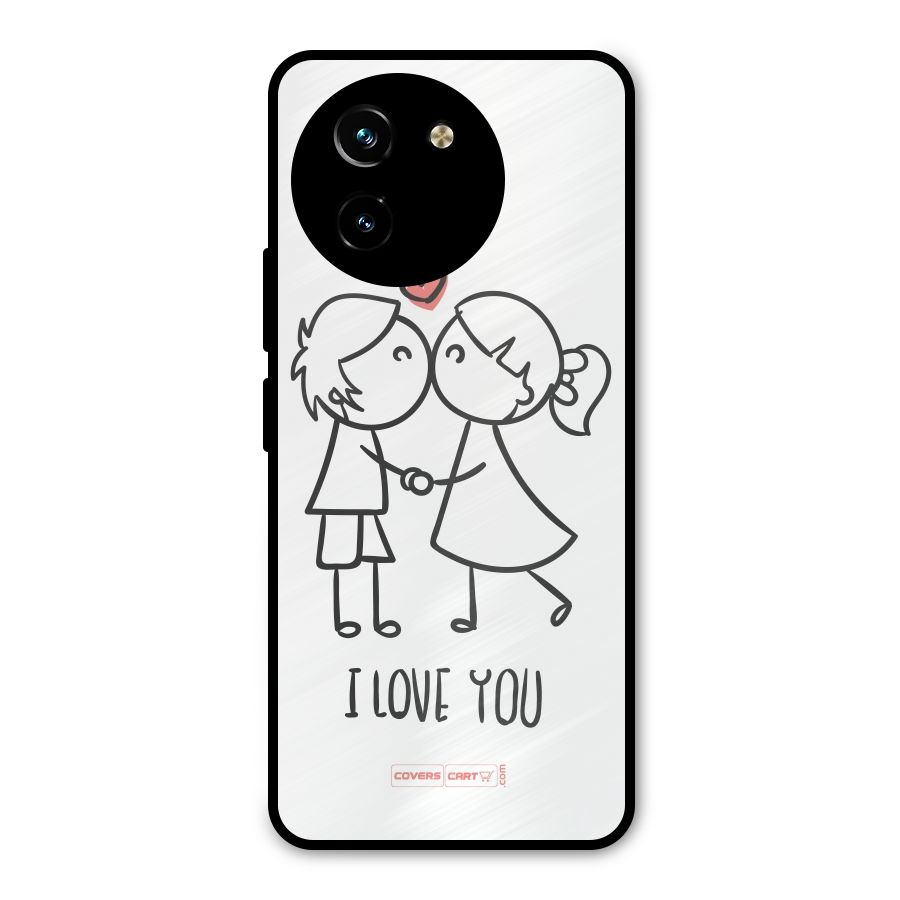 I Love You Metal Back Case for Vivo T3x