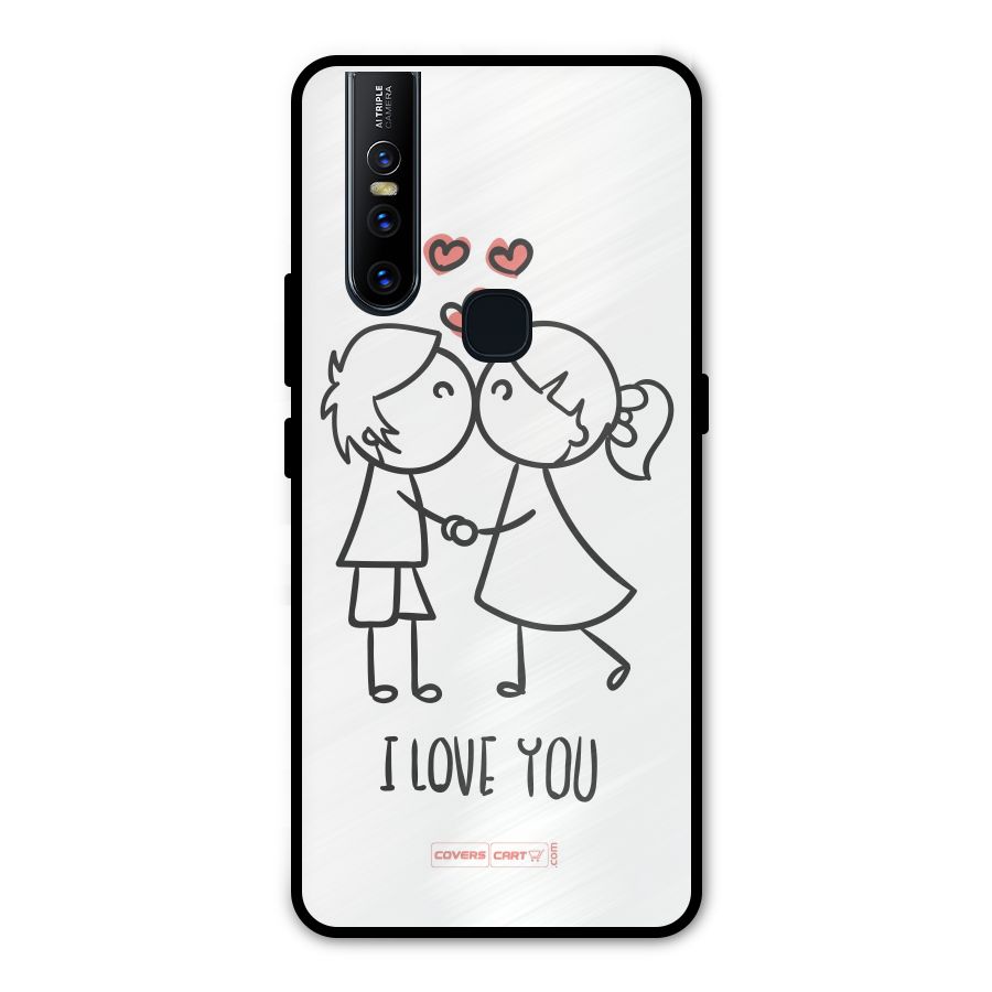 I Love You Metal Back Case for Vivo V15