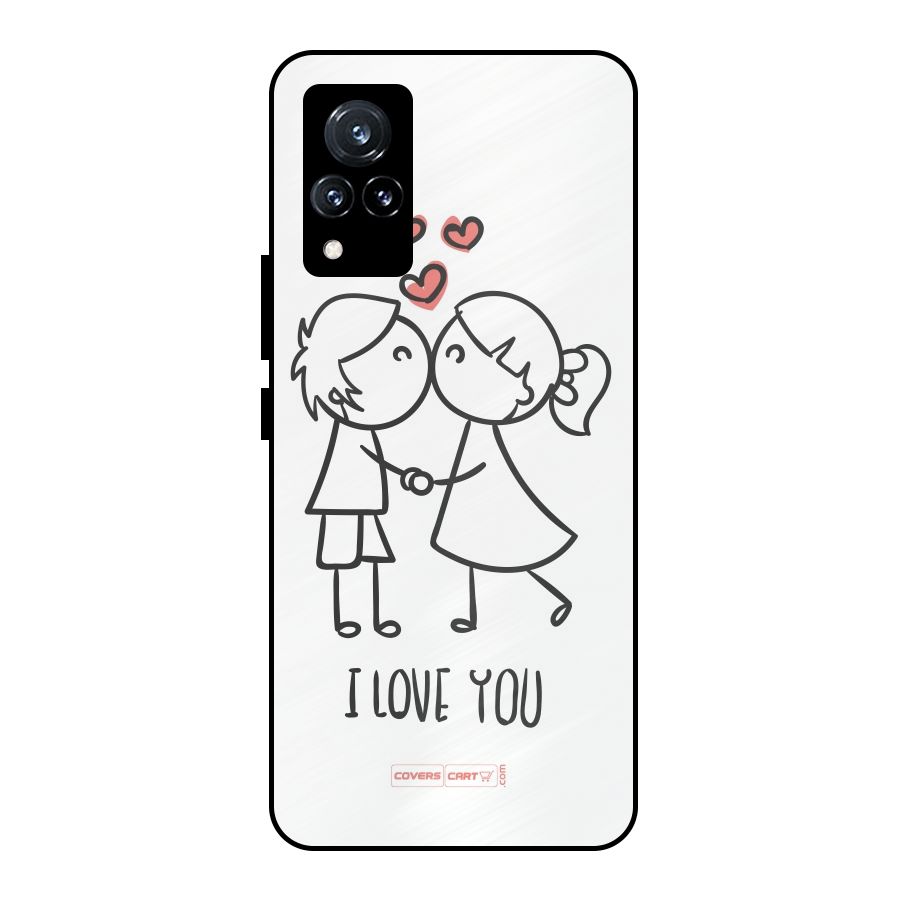 I Love You Metal Back Case for Vivo V21 5G