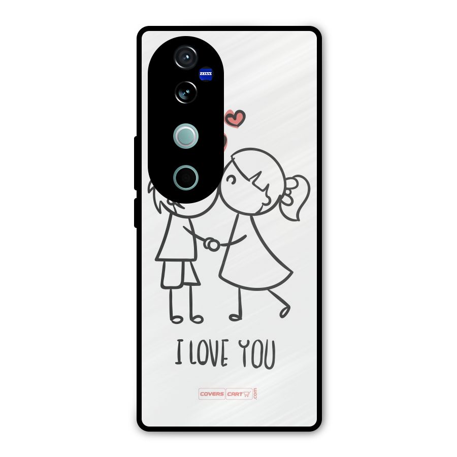 I Love You Metal Back Case for Vivo V40
