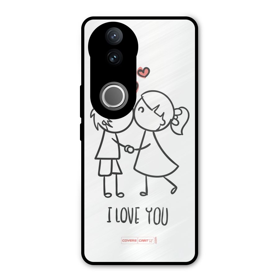 I Love You Metal Back Case for Vivo V50e