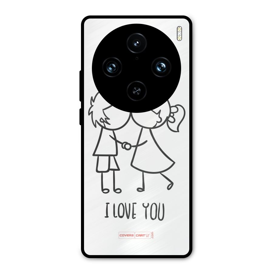 I Love You Metal Back Case for Vivo X100 Pro