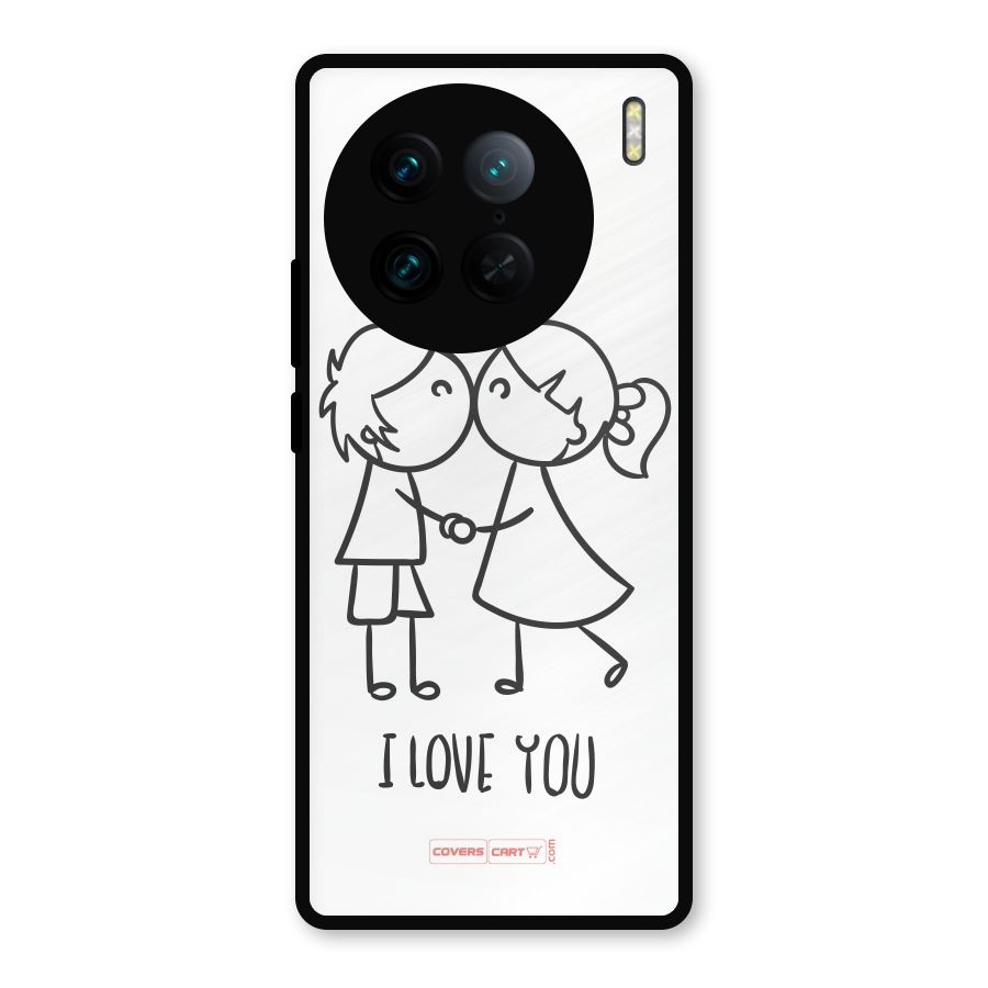 I Love You Metal Back Case for Vivo X90 Pro