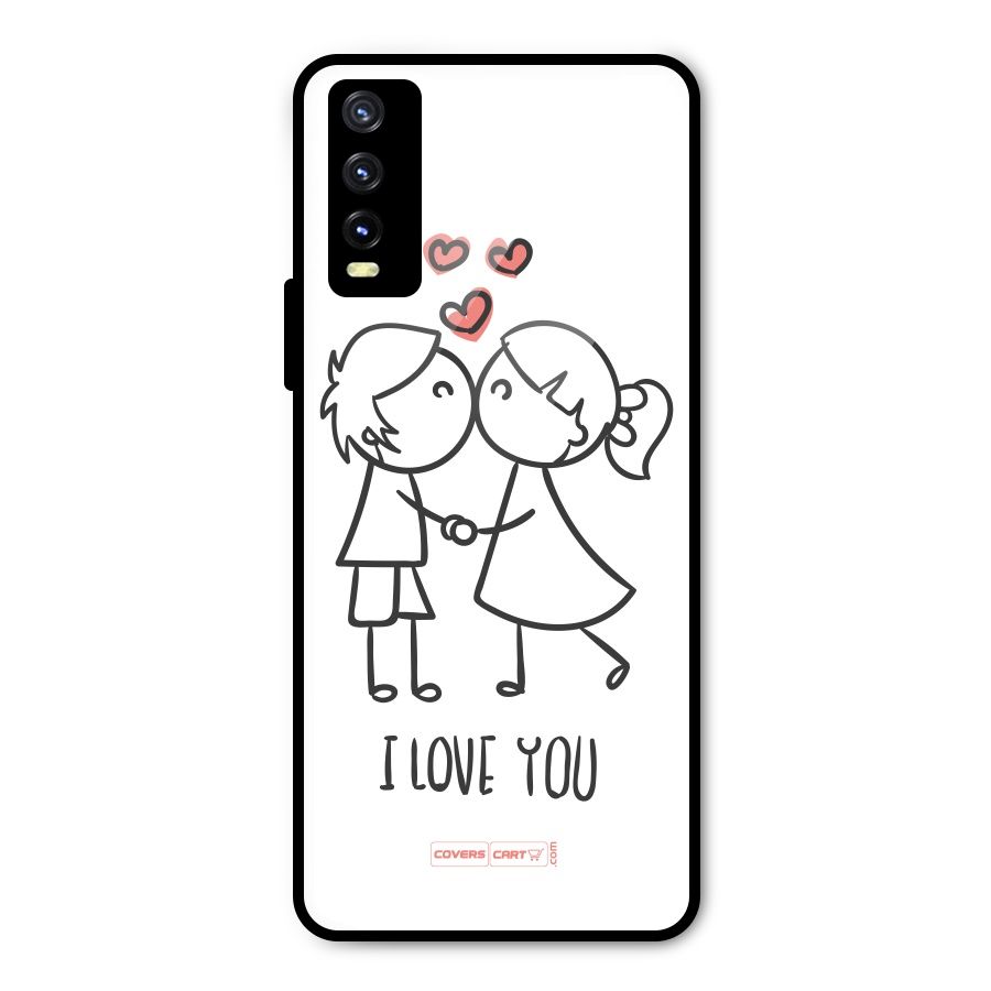 I Love You Metal Back Case for Vivo Y20