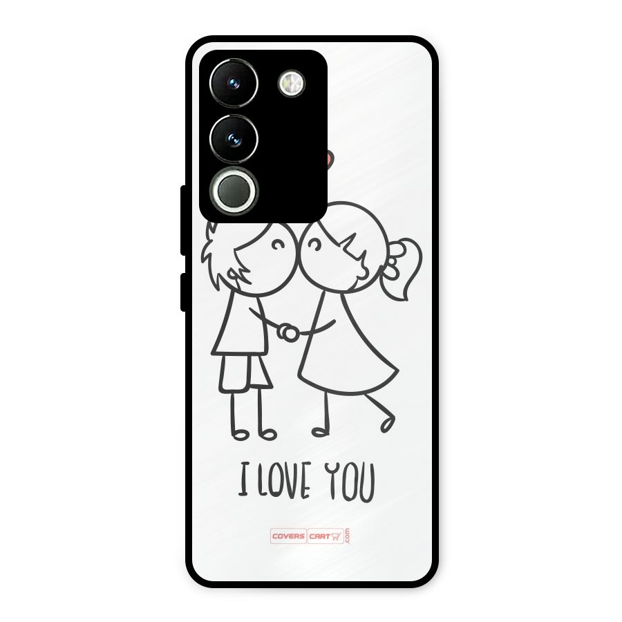 I Love You Metal Back Case for Vivo Y200