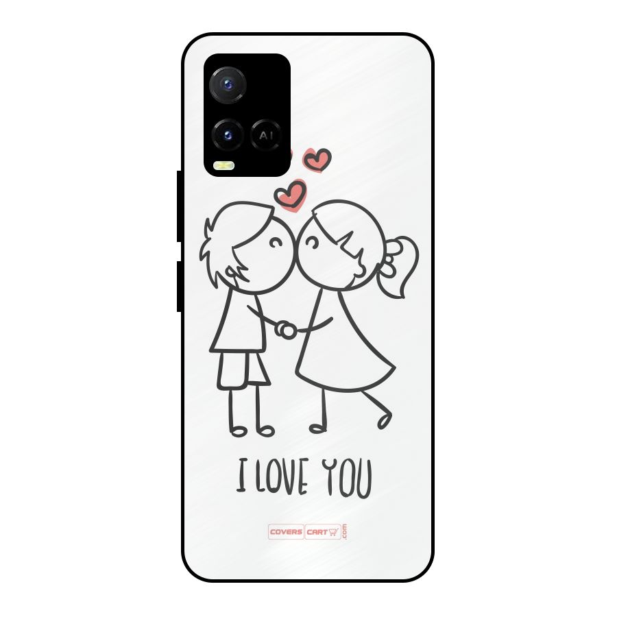 I Love You Metal Back Case for Vivo Y21T
