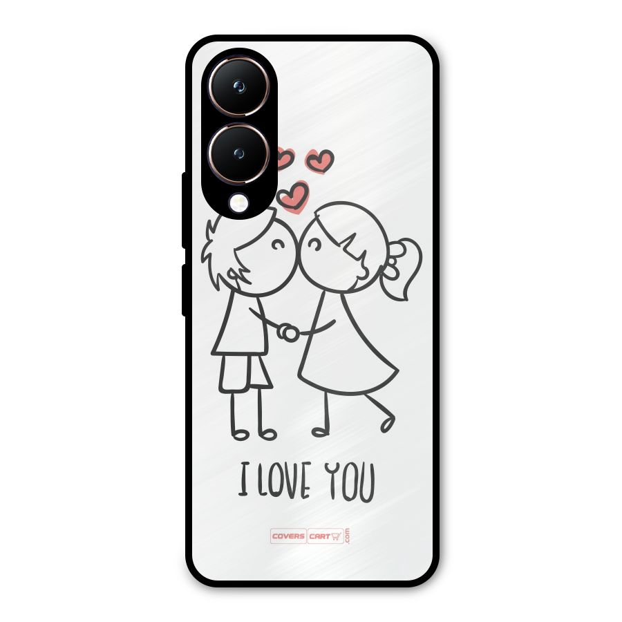 I Love You Metal Back Case for Vivo Y28