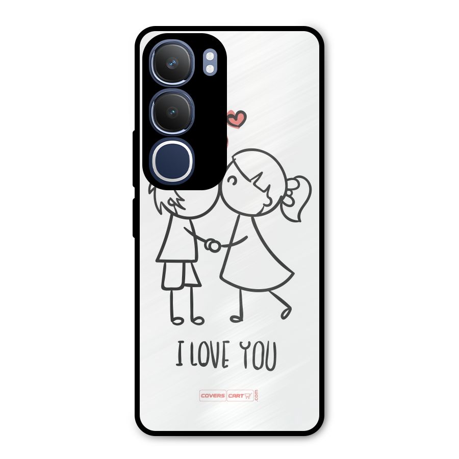 I Love You Metal Back Case for Vivo Y29