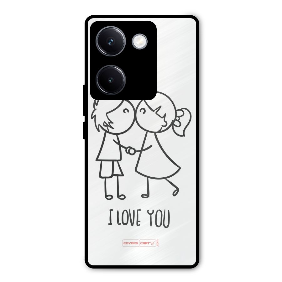 I Love You Metal Back Case for Vivo Y300 Plus