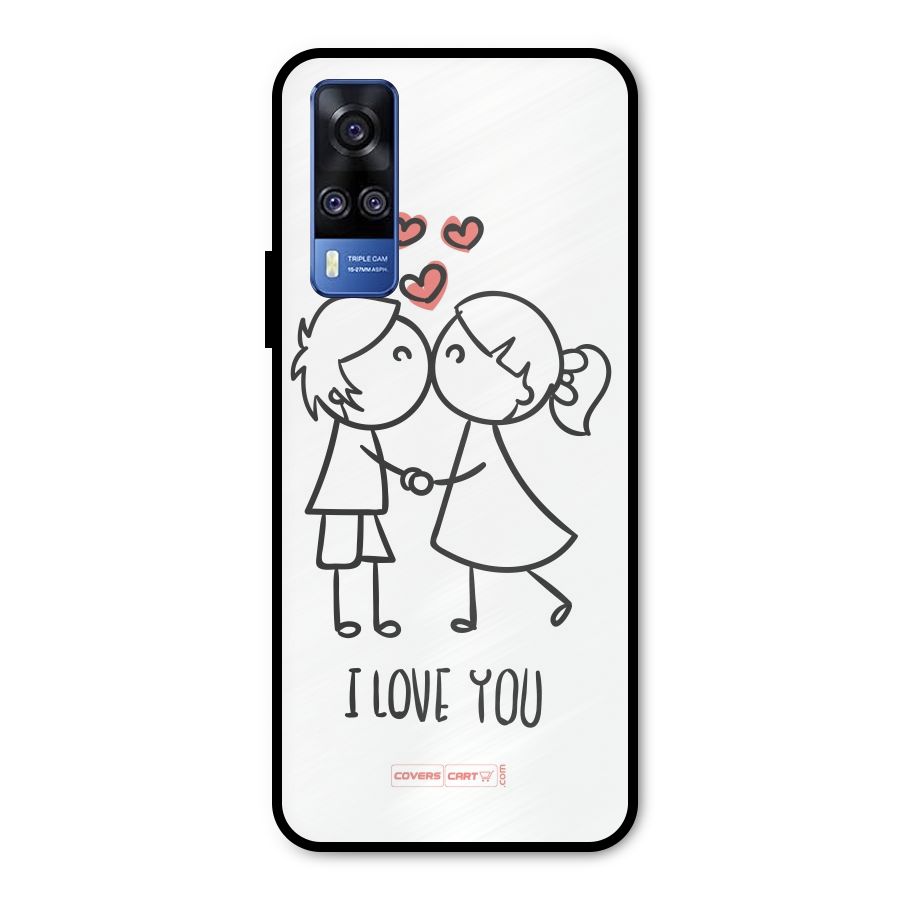 I Love You Metal Back Case for Vivo Y31