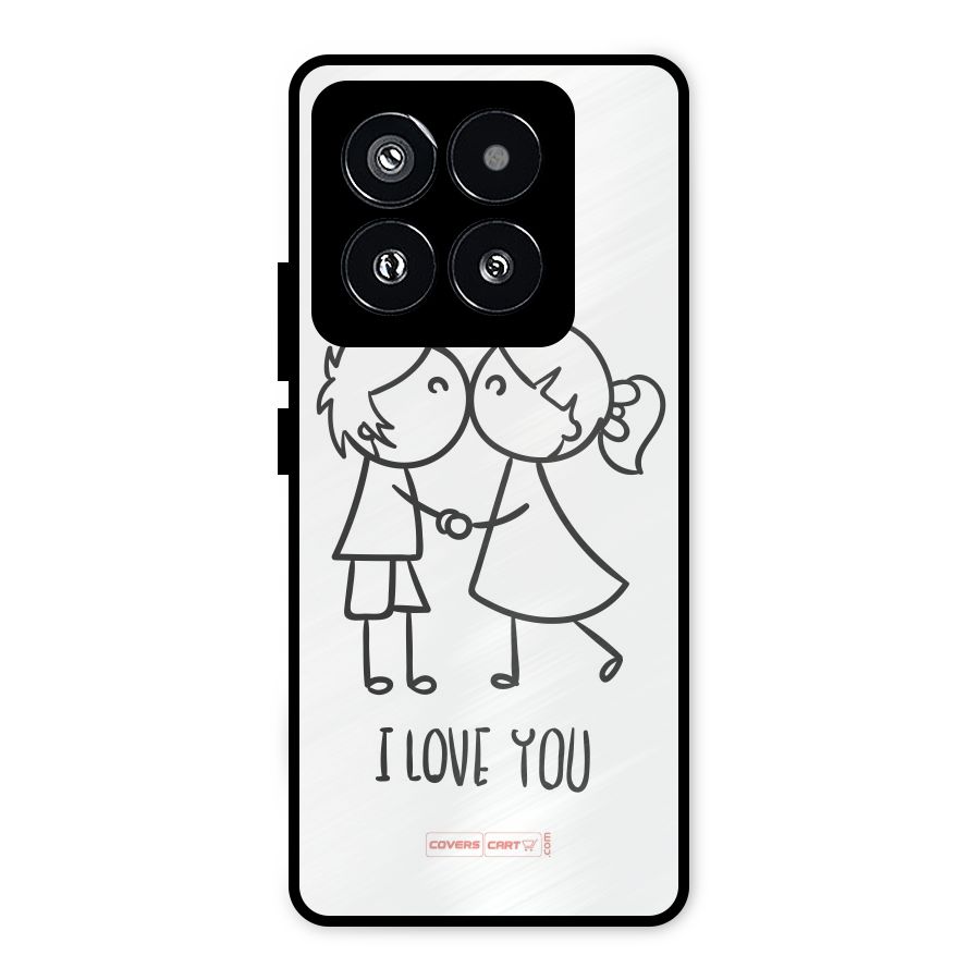 I Love You Metal Back Case for Xiaomi 14 Pro