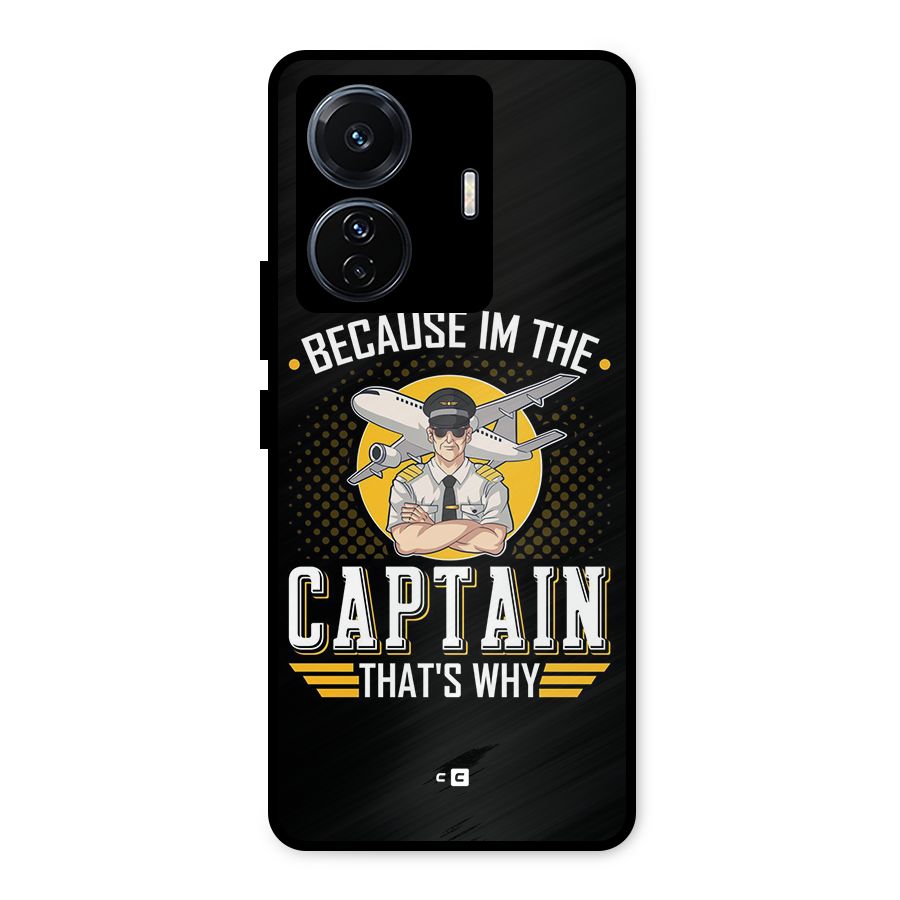 I M Captain Metal Back Case for Vivo T1 Pro