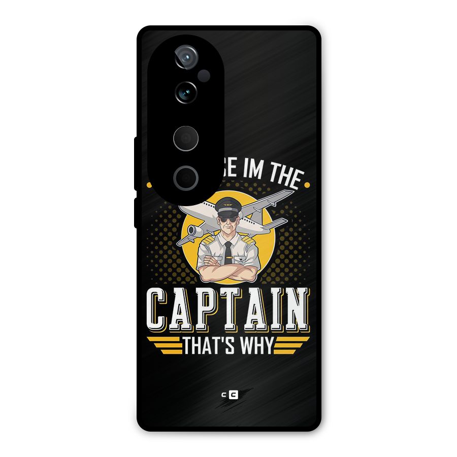 I M Captain Metal Back Case for Vivo T3 Ultra